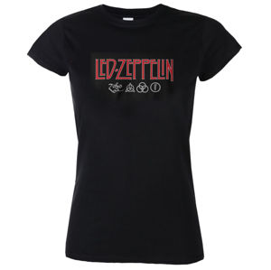 Tričko metal NNM Led Zeppelin Logo & Symbols černá S